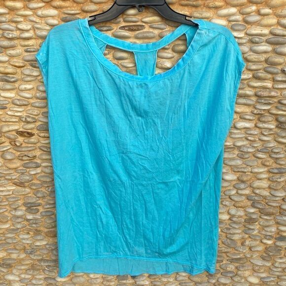 Chaser Teal Blue Open Back Slit Top. Size Small. NWT New! - Picture 1 of 4